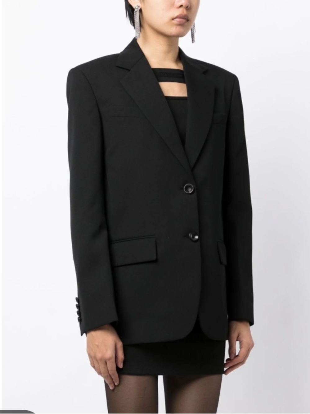 Alexander Wang Blazer Single Breasted Boxy in Black